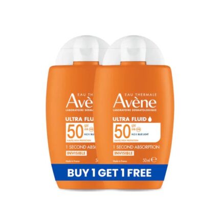 Avène Ultra Fluid Invisible SPF 50 Sunscreen - Buy 1 Get 1 Free Bundle